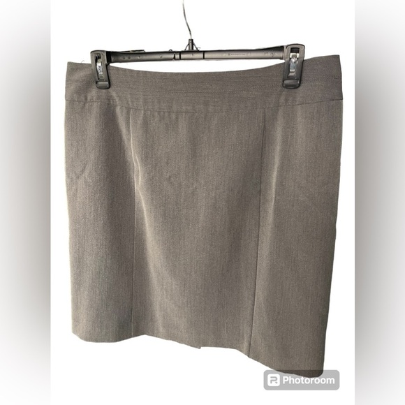 Women's Heather Gray Stretch Zip Up Lined Pencil Skirt Business Plus Size 16 - Picture 1 of 10